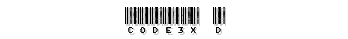 CODE3X D font
